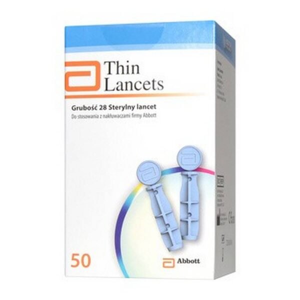 Thin Lancets 50 Lancets , Blood glucose test strips.