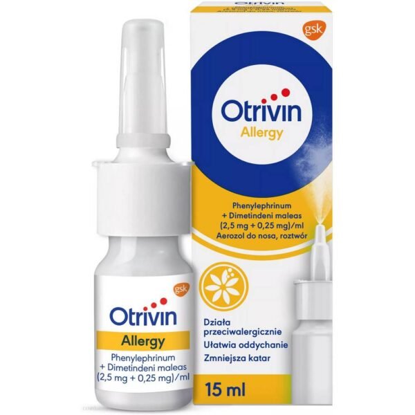 • Indicado para resfriados, congestión nasal, rinitis aguda y crónica, rinitis alérgica estacional (fiebre del heno) y no estacional, rinitis vasomotora.