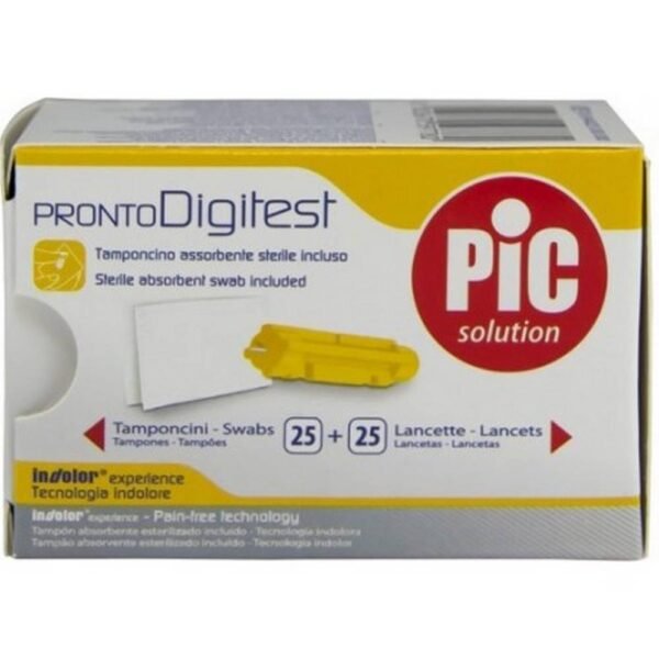 Sterile lancets for capillary prick testing.