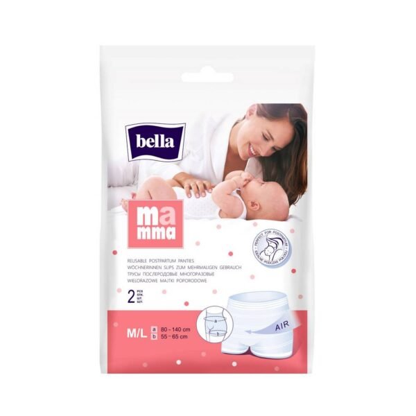 Bella Mamma mesh panties are elastic panties made of thin mesh, intended for use with Bella Mamma maternity pads.