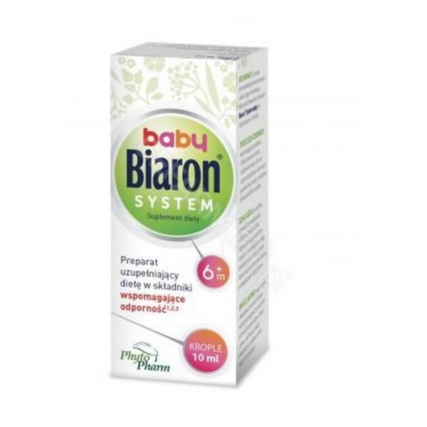 Biaron® System Baby is a dietary supplement in the form of drops intended for use in children over 6 months of age and adults.