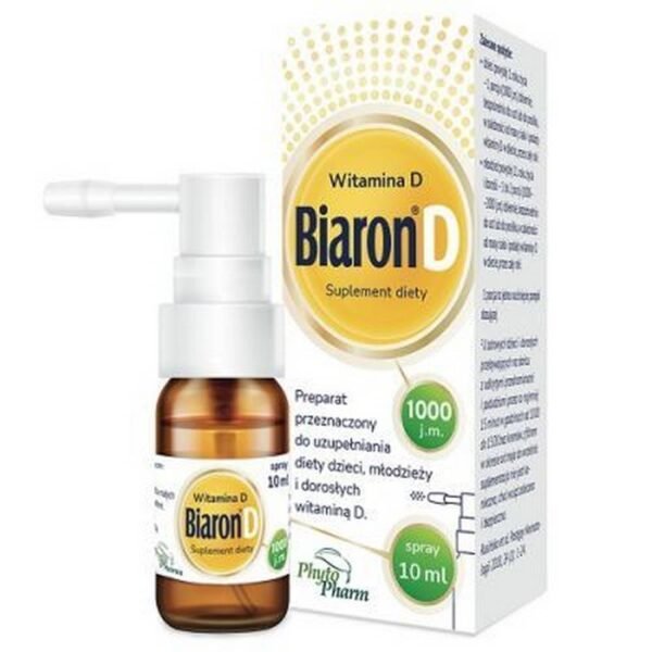 BIOARON D Spray is a dietary supplement containing a source of vitamin D in the form of a spray.