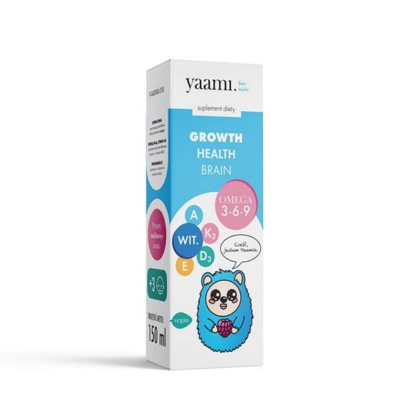 Yaami para niños es un suplemento moderno con alta biodisponibilidad y excelente pureza de ingredientes, para apoyar el crecimiento, el cerebro y la inmunidad en niños a partir de los 3 años.