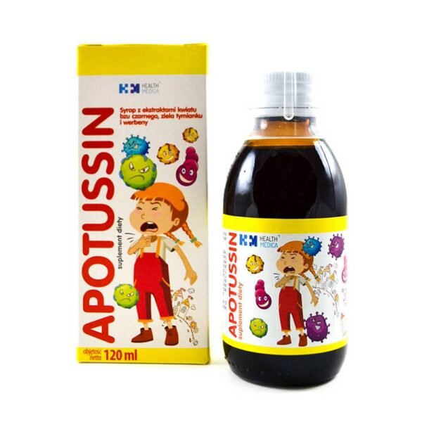 El suplemento dietético APOTUSSIN es un jarabe compuesto por una composición de hierbas que apoyan el sistema inmunológico en momentos de mayor riesgo de enfermedad, especialmente en otoño e invierno.