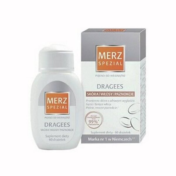 Merz Spezial Dragees is recommended for improving the appearance of skin, hair and nails.