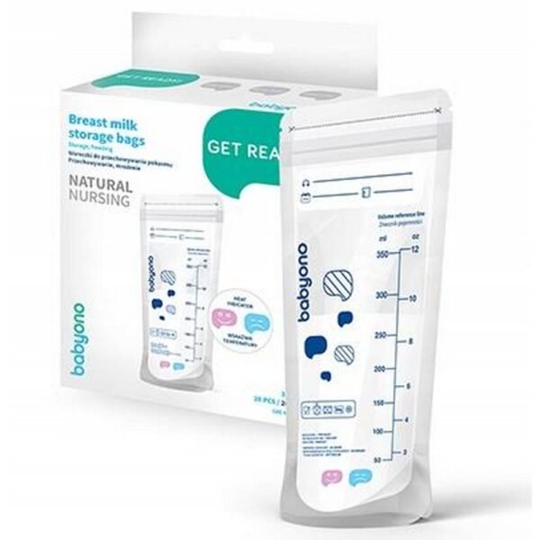 Practical bags for storing and freezing food from the Natural Nursing series by BabyOno.