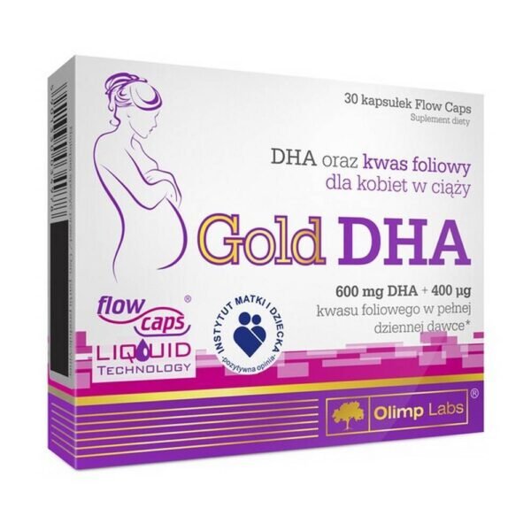 Gold DHA – это биологически активная добавка в форме жидких капсул Flow Caps, дополняющая рацион беременных и кормящих женщин ДГК из группы омега-3 жирных кислот и фолиевой кислотой, которая способствует росту тканей матери во время беременности.