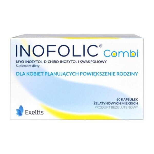 INOFOLIC Combi — это пищевая добавка, содержащая две изомерные формы инозитола: мио-инозитол, d-хиро-инозитол и фолиевую кислоту.