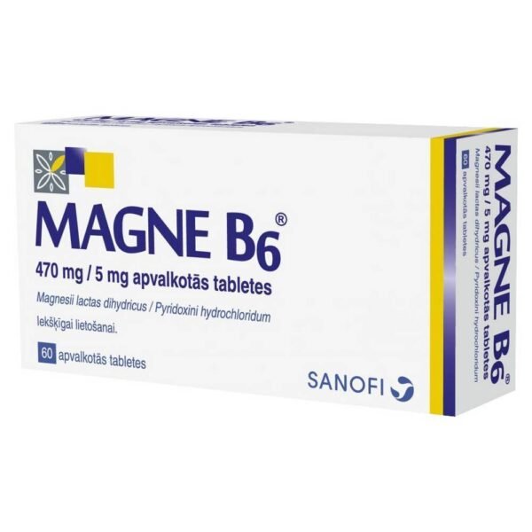 Magne B6 is an over-the-counter medication containing magnesium lactate and vitamin B6. Magne B6 is used to supplement magnesium deficiencies that may occur in the case of: insufficient supply of the element, as a result of intense exercise, chronic stress, lack of adequate sleep.