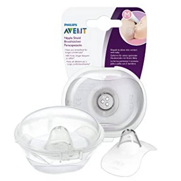 AVENT Protège-poitrine en silicone - taille "M" 2pcs. Les protège-mamelons SCF153/03 sont conçus pour vous aider à allaiter lorsque vous avez des problèmes de mamelon ou lorsque votre bébé a du mal à prendre le sein.