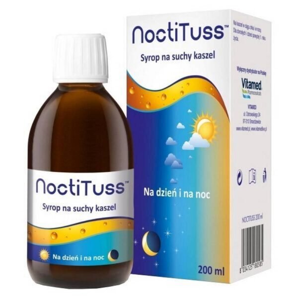 Noctituss — это сироп от сухого кашля, разработанный на основе натуральных ингредиентов с документально подтвержденными эффектами.