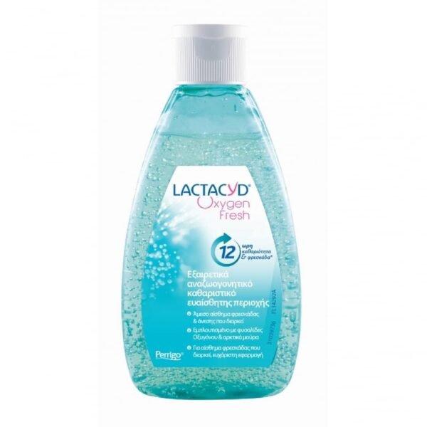 Lactacyd Oxygen Fresh es un gel de higiene íntima transparente ultrarefrescante.
