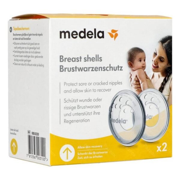 If you have sore and cracked nipples, Medela breast shields will protect you and help your skin heal faster, preventing chafing caused by clothes.