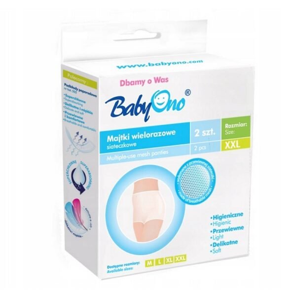 Reusable mesh panties ,size XXL, hip circumference approx. 125 cm.