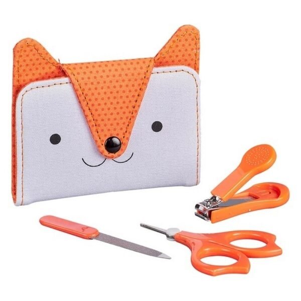 Petit Collage Nail set Fox Набор для ухода за ногтями в футляре с милой лисой. Чехол изготовлен из прочного канваса. В набор входят: