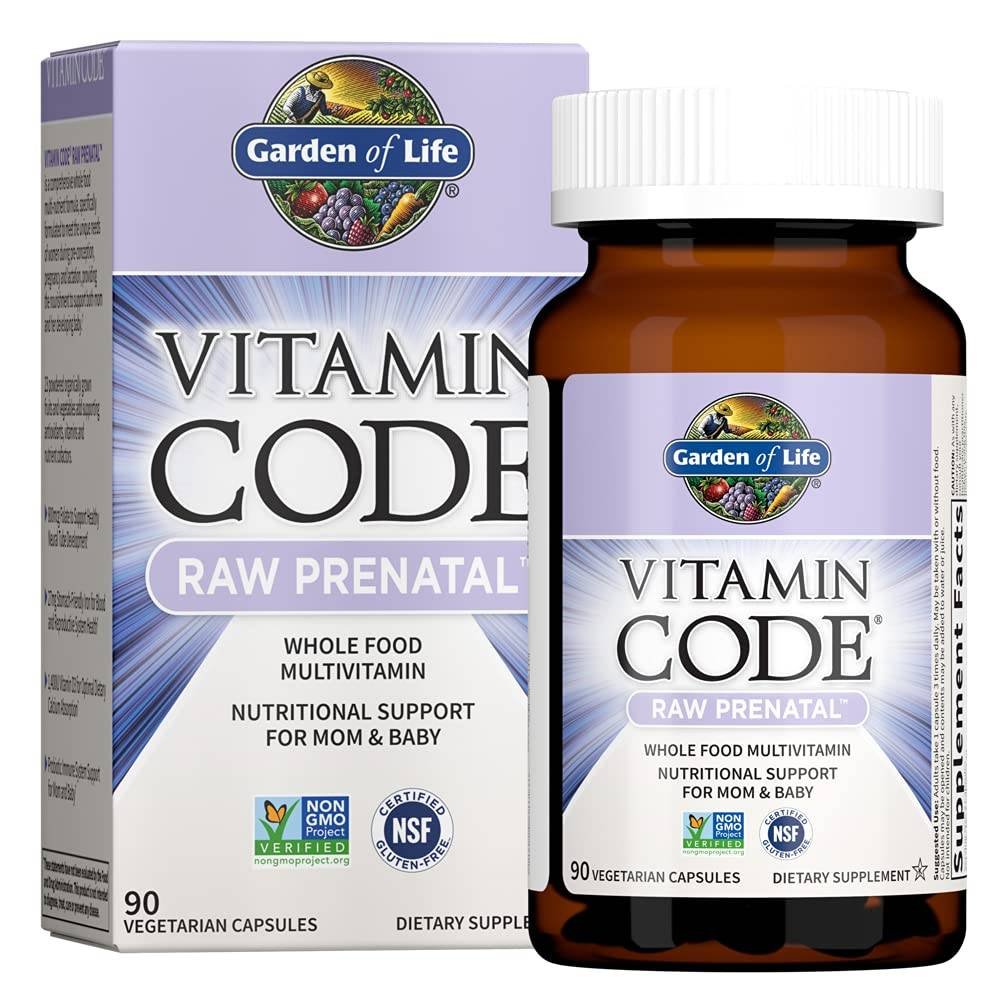 vitamin code raw prenatal 90 caps garden of life Vitamin Code RAW Prenatal es una fórmula integral rica en nutrientes especialmente formulada para satisfacer las necesidades únicas de las mujeres durante la etapa previa a la concepción, el embarazo y la lactancia, proporcionando alimento para la madre y su bebé en desarrollo.