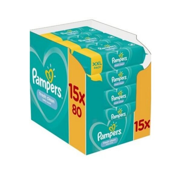 Pampers Fresh Clean Wet wipes with a refreshing fragrance have a balanced moisture content that leaves a clean feeling on the skin while helping to maintain the natural pH value.