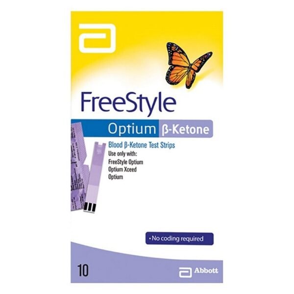 FreeStyle Optium Ketone Strips measure levels of Ketone in the blood, and are ideal for quick and easy self-testing at home.