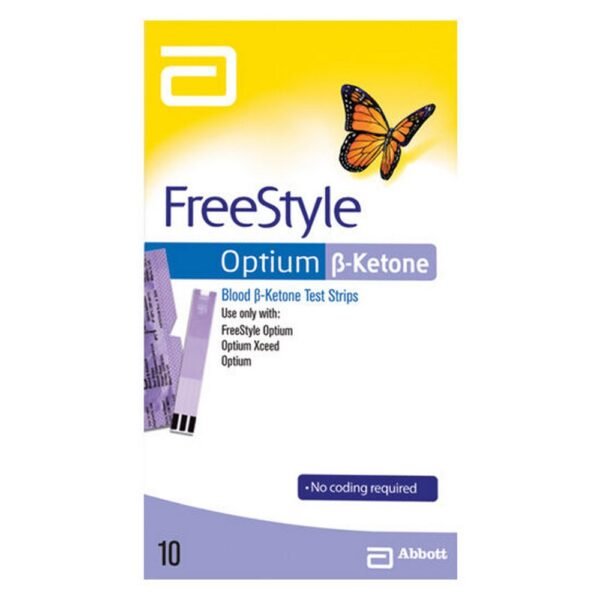FreeStyle Optium Ketone Strips measure levels of Ketone in the blood, and are ideal for quick and easy self-testing at home.