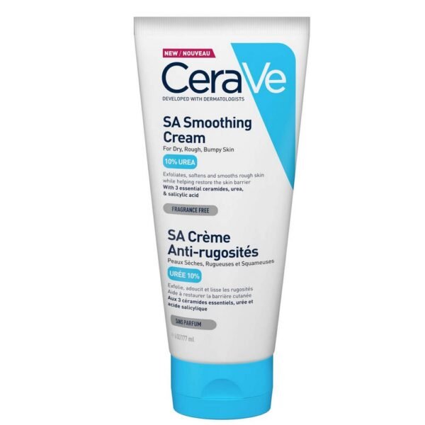 Facial creams with urea – such as CeraVe SA 10% Urea – retain moisture and soften the skin.