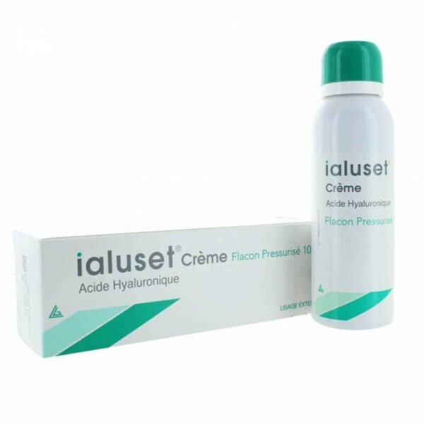 IALUSET Hyaluronic Acid Cream, 100g pressurized bottle, is a healing and moisturizing cream for the treatment of uninfected, oozing or super-infected wounds, including leg ulcers.