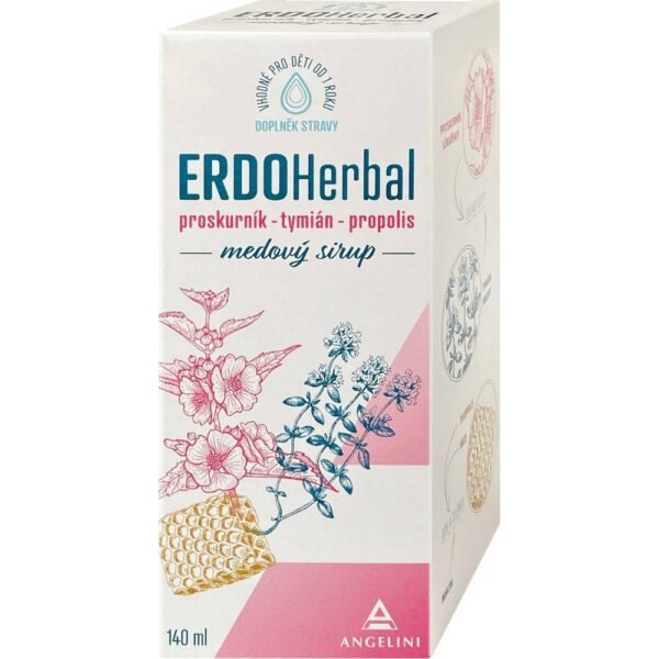 The natural composition of the product combines the power of herbal extracts (saurus, thyme) with honey, propolis and niacin.