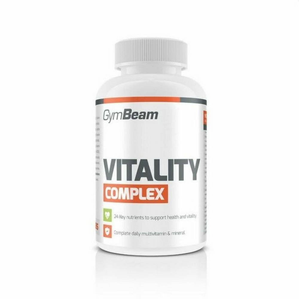gymbeam multivitamin vitality complex 120 gymbeam Vitality Complex is a functional supplement for daily care of health and vitality. It contains a total of 24 carefully selected active ingredients, including 10 vitamins, 5 minerals and digestive enzymes.