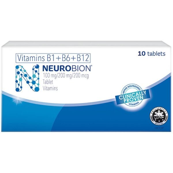 Neurobion es un medicamento que contiene tiamina (vitamina B1), piridoxina (vitamina B6) y cianocobalamina (vitamina B12) y está destinado únicamente a adultos.