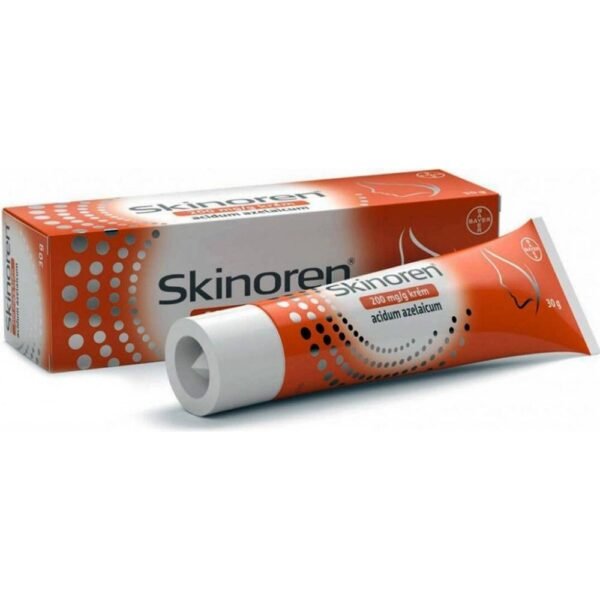 La crema Skinoren contiene la sustancia medicinal Acidum azelaicum. Actúa contra la bacteria Propionibacterium Acnes, que es la principal causa del acné.