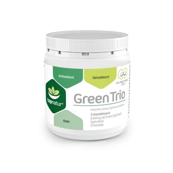 Chlorella, green barley and spirulina form a perfect combination where each ingredient gives the product specific properties and thus gives the GREEN TRIO product its superior capabilities.