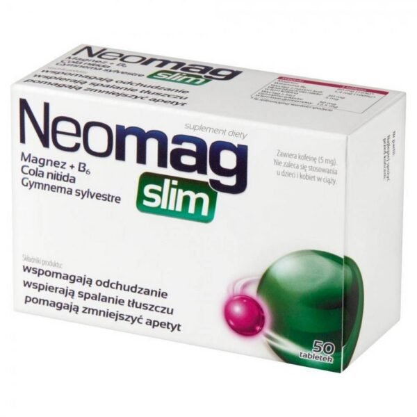 NeoMag Slim es un complemento alimenticio que apoya el funcionamiento del sistema nervioso, la función cognitiva y reduce la sensación de cansancio y cansancio.