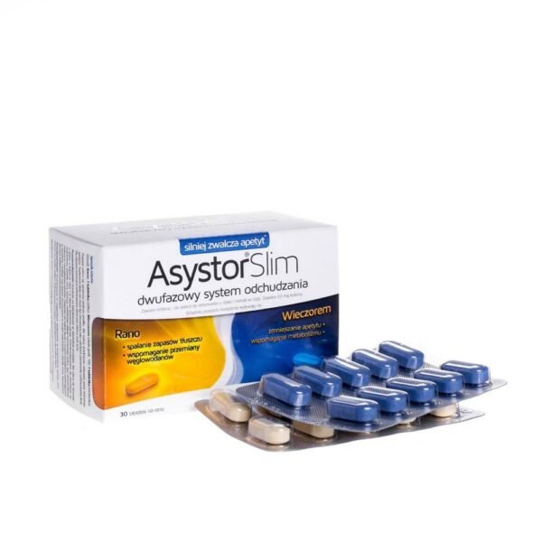 Asistor Slim is a dietary supplement containing 2 types of tablets: for day and night, supporting metabolism.