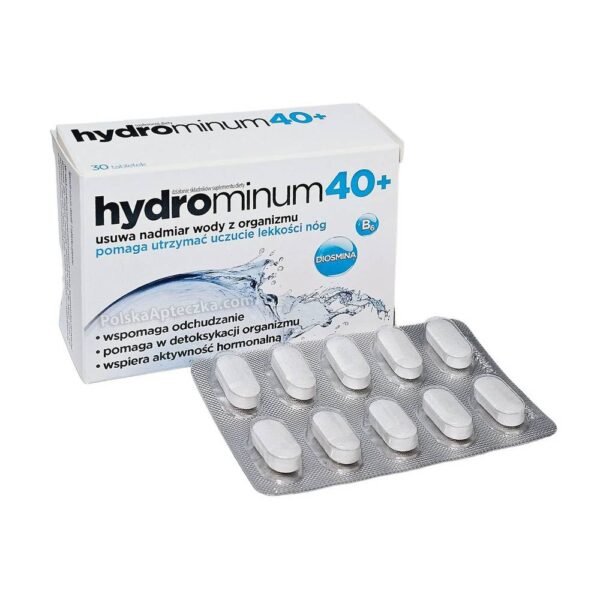 The dietary supplement Hydrominum 40+ is enriched with even more natural ingredients that help remove water from the body.