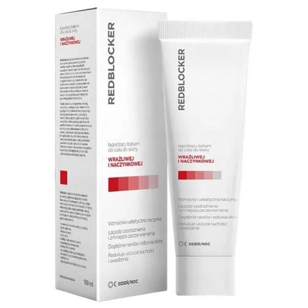 RedBlocker Soothing body balm for sensitive and vascular skin, day and night - strengthens and gives elasticity to blood vessels, protects them from rupture, relieves irritations, soothes, moisturizes and nourishes.