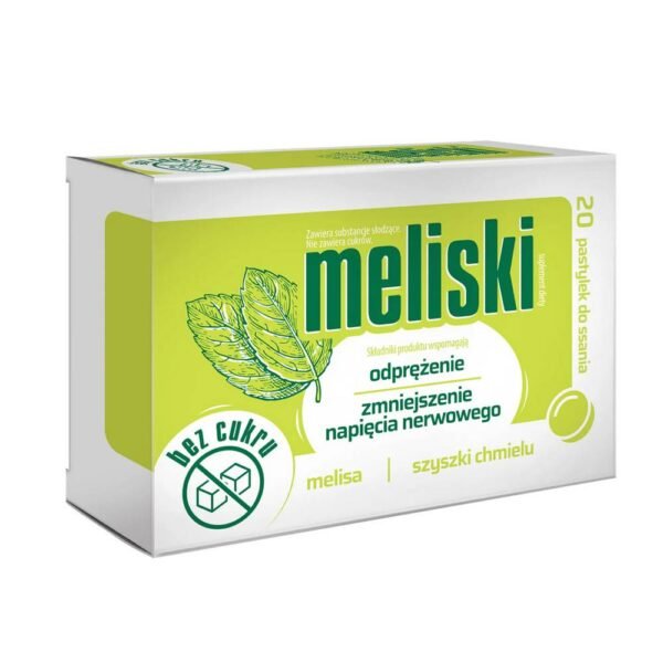 Meliski is a dietary supplement in the form of lozenges, the ingredients of which promote relaxation and reduce nervous tension.