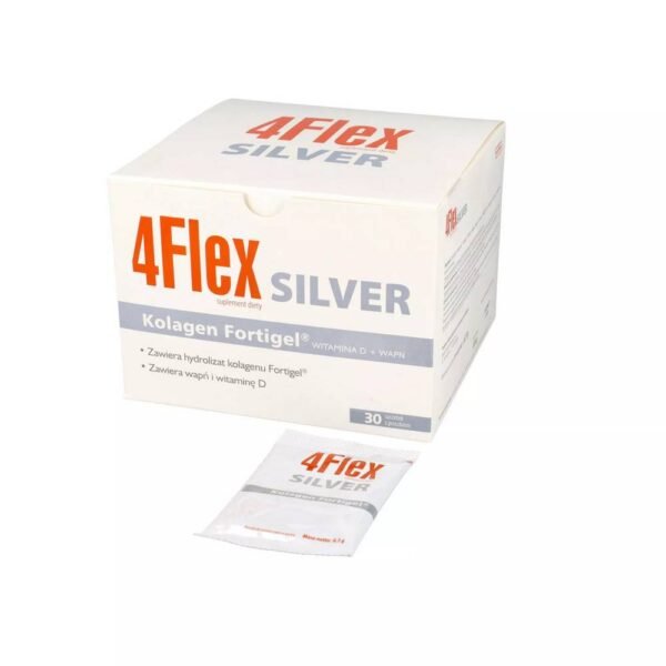 4Flex Silver - Dietary supplement containing new generation collagen, vitamin D and calcium.