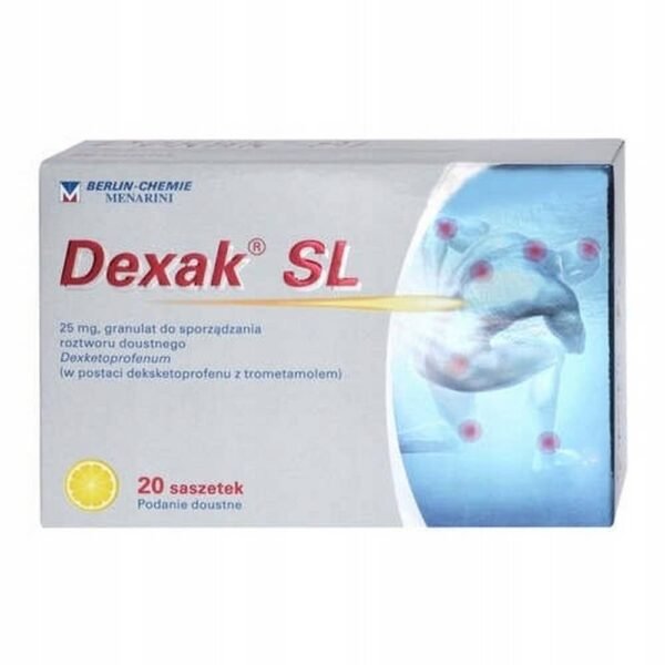 all pain-DEXAK SL 25 mg strong painkiller 20 sachets-DEXAK SL 25 mg silny lek przeciwbólowy 20 saszetek