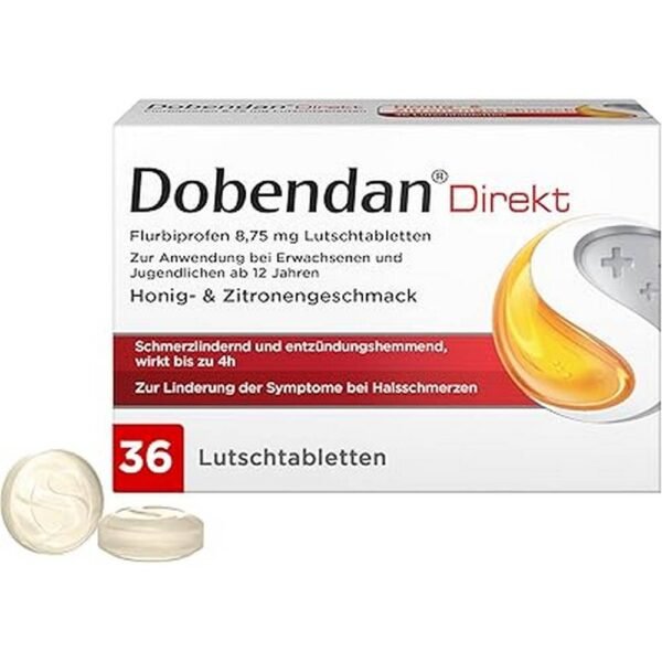кашель-DOBENDAN Direct Lozenges for Strong Sore Throat- Dobendan direkt ,Pack of 36