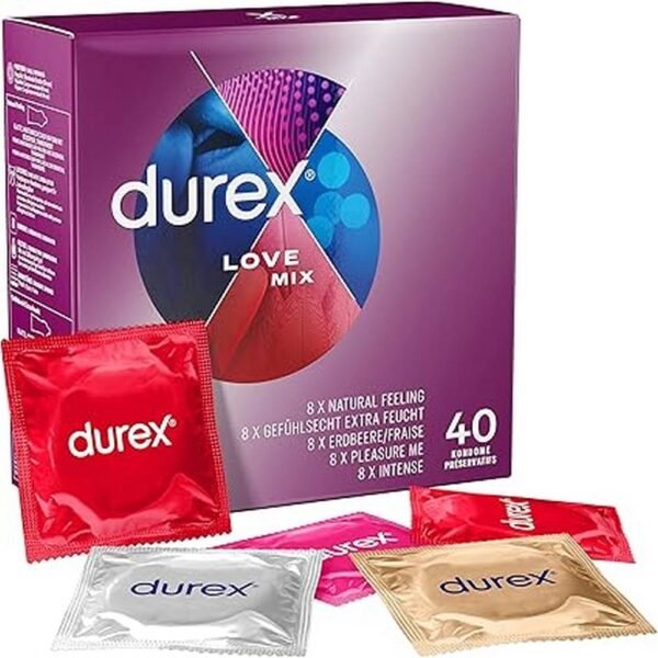 Comodidad y protección-Durex Love Mix Condoms,