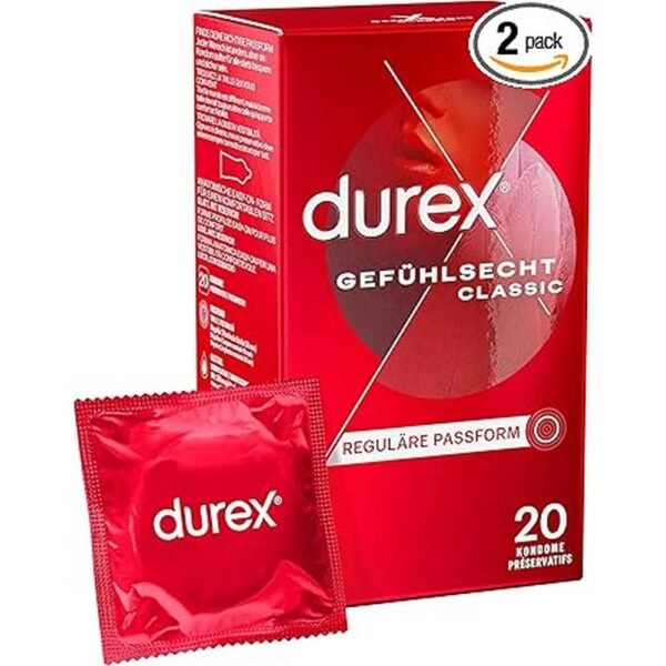 Comodidad y protección-Durex Real Feel Classic Condoms,