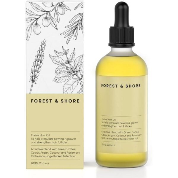 Forest & Shore Drive stimulates hair growth, prevents hair loss, makes hair thicker and healthier, nourishes the skin.