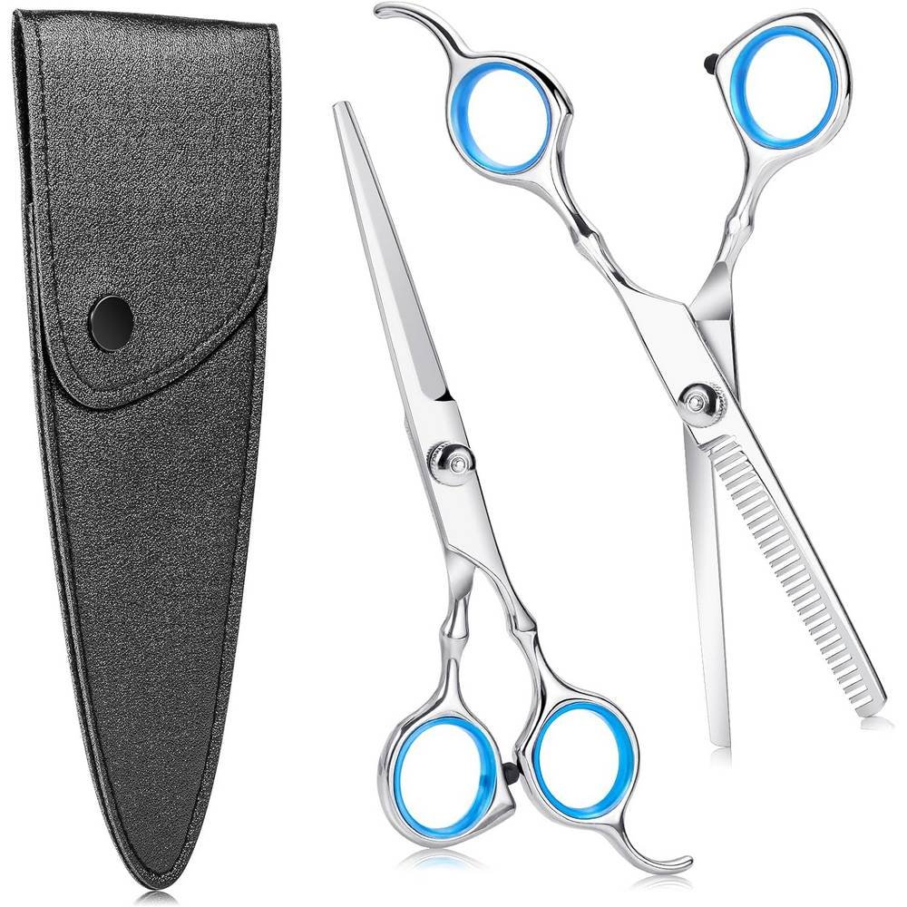 friseurschere hemiks zhh6962k 67 zoll Tijeras profesionales para cortar el pelo de acero inoxidable Hemiks ZHH6962K con estuche protector Tijeras para el pelo Tijeras de entresacar para peluquería para principiantes.