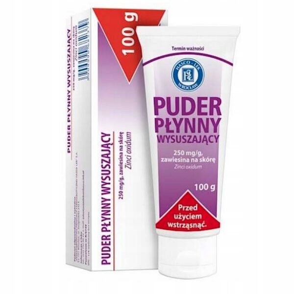 Drying liquid powder - a medicinal product with astringent and drying properties, available in the form of a suspension for the skin.