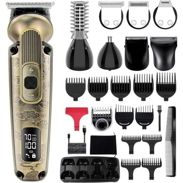 Recortadora de cabello profesional Hatteker Brz-BlcFR68, afeitadora eléctrica para el vello de la nariz, recortadora de vello corporal, resistente al agua, velocidad ajustable.