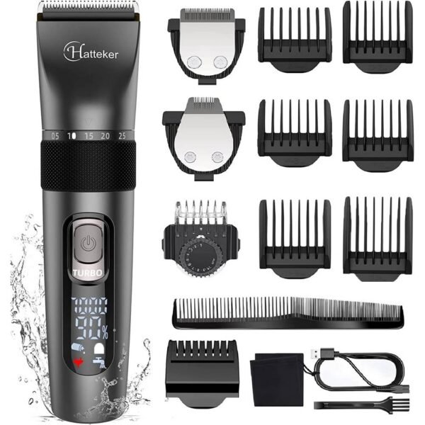 Hatteker JMDE-69503, cortadora de pelo para hombres, cortadora de pelo de precisión, resistente al agua.