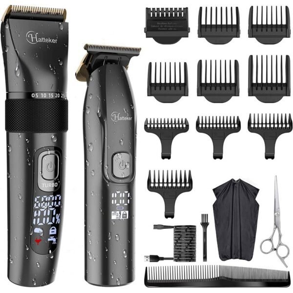 Hatteker IPX7 RFC-695, máquina de peluquería profesional con cuchillas afiladas.