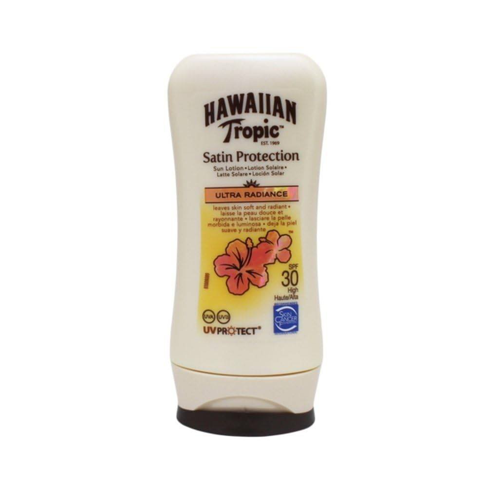 hawaiian tropic satin protection ultra radiance lsf 30 180 ml Hawaiian Tropic Satin Protection Ultra radiance LSF 30 180 ml provides comprehensive protection against UVA and UVB rays, and nourishes and moisturizes your skin for hours of carefree sun exposure.