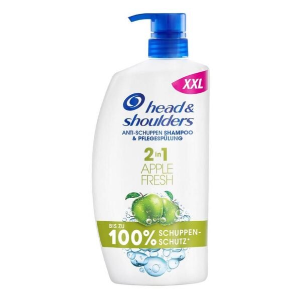 Head & Shoulders Anti-Schuppen 2in1 Apple Fresh es adecuado para el uso diario por hombres y mujeres, utiliza una fórmula que equilibra el microbioma para combatir la causa de la caspa y garantizar un microbioma equilibrado del cuero cabelludo.