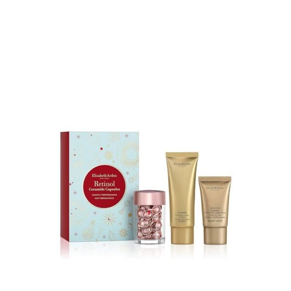 El set Holiday Retinol Ceramide de Elizabeth Arden nutre e hidrata, reduce las líneas finas y las arrugas y mejora la textura y el tono de la piel.