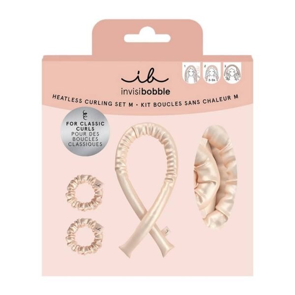 SET DE REGALO invisibobble Normal Curl M para rizar sin calor, en forma de cinta aterciopelada y antideslizante para cabellos de longitud media.